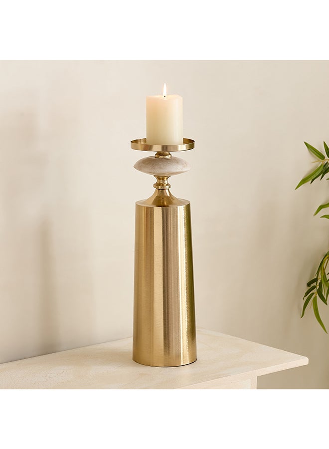 Home Box Decorative Pillar Candle Holder Gold - Image 1